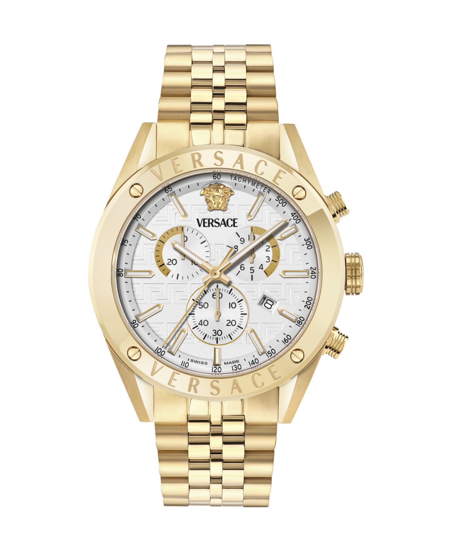 Мужские часы Versace Athletic IP Yellow Gold Stainless Steel Bracelet Watch, 44mm — фото 1