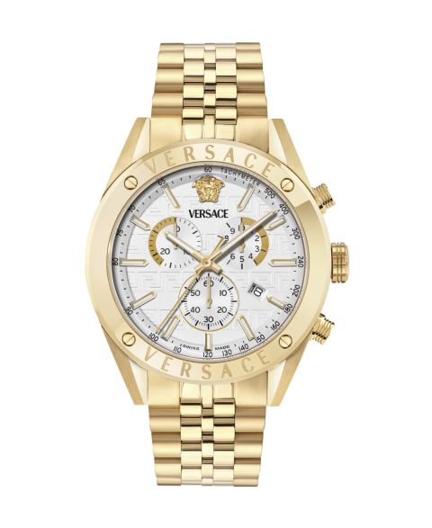 Мужские часы Versace Athletic IP Yellow Gold Stainless Steel Bracelet Watch, 44mm