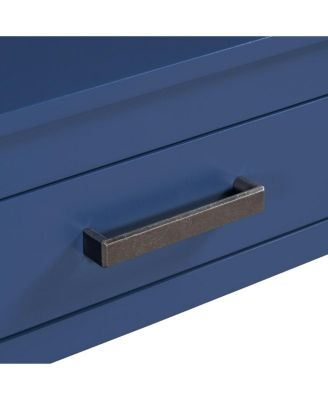 59.1" Farmhouse Console Table with 3 Drawers & Bottom Shelf