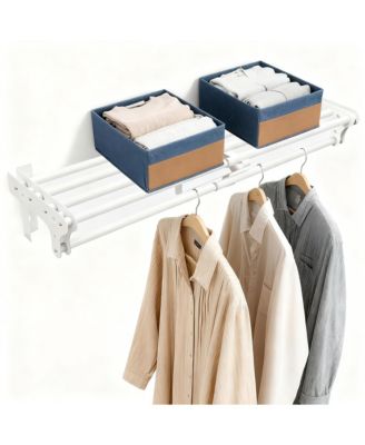 Expandable Steel Closet Shelves,Wall/Side Mount, Holds 220 lbs