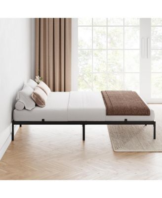 10 Inch Bed Frame Metal Platform, Bed Frame with Ample Storage, No Box Spring Needed and Steel Slat Support, Easy Assembly.