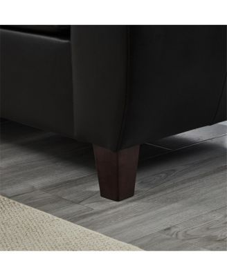 79" Three Seater Modern Faux Leather Sofa with Storage