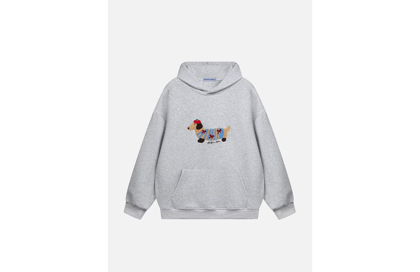 Женское худи AELFRIC EDEN Cartoon Dachshund Pullover, цвет: Серый — фото 6