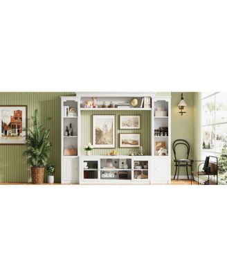 Streamdale  Furniture Modern TV Stand with Bookcase for TVs up to 65-inch