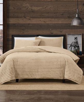 Channel Faux Fur 3-Pc. Comforter Set, King