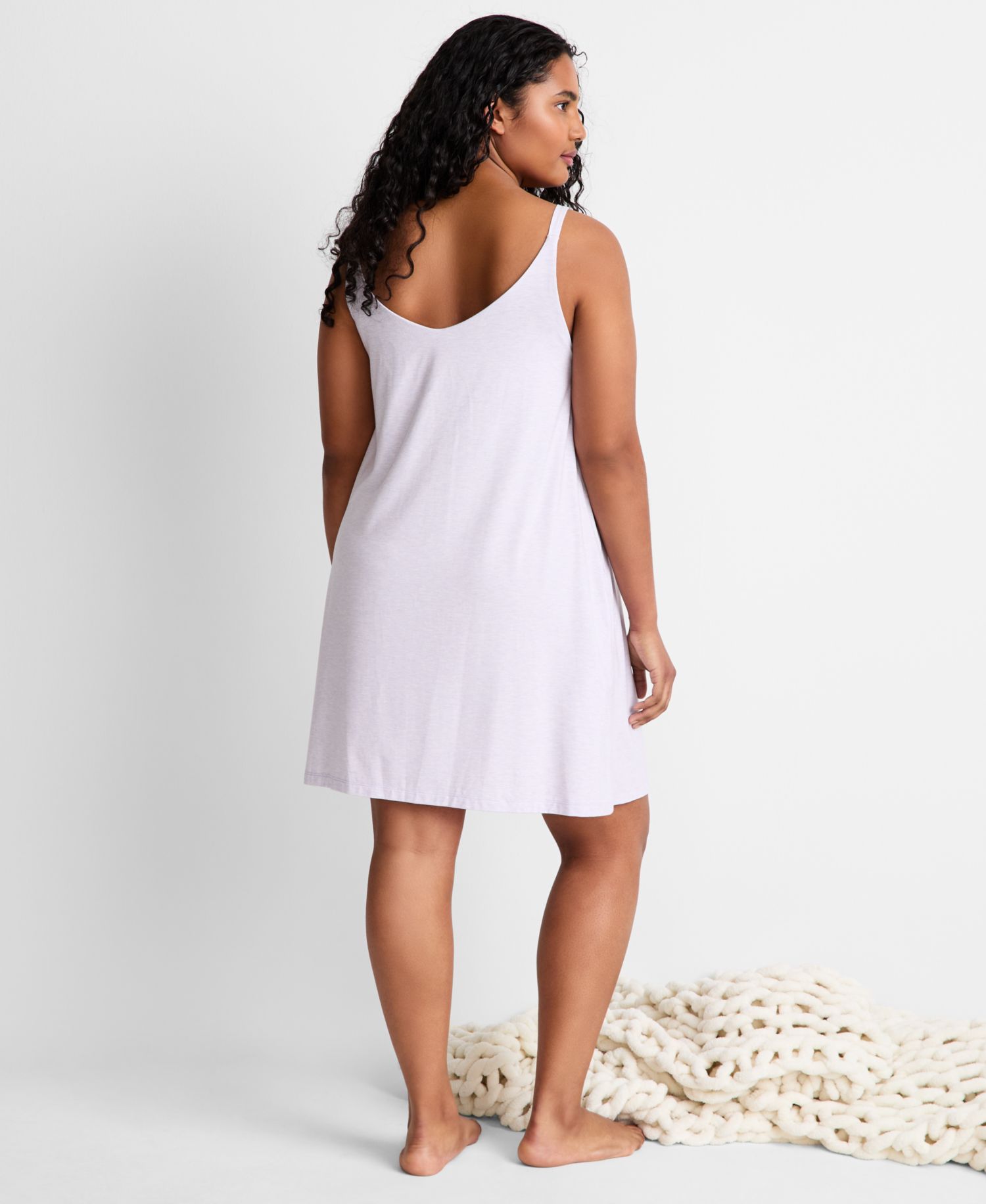 Women's Fluid Knit Shelf-Bra Tank Chemise