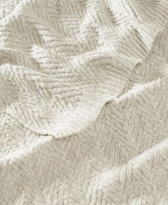 Chevron Faux Mohair Throw, 50" x 70"