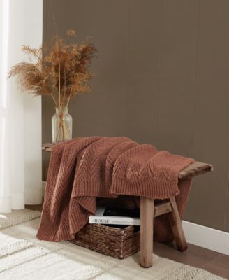 Chevron Faux Mohair Throw, 50" x 70"