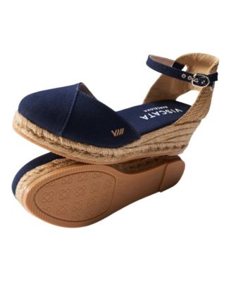 Women's Pubol Canvas Espadrille Wedges Ankle Strap