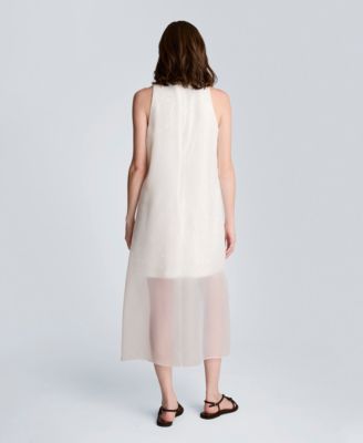 Women's Crewneck Sheer Overlay Dress