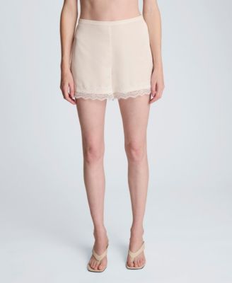 Women's Mid-Rise Lace Pull-On Shorts