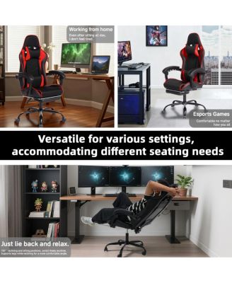 Streamdale Ergonomic Gaming Chair with Footrest & Lumbar Support