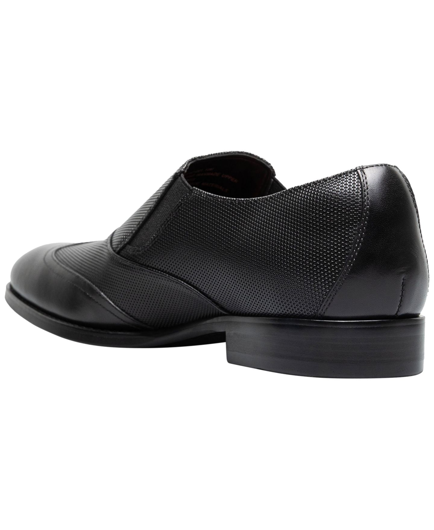 Мужские туфли Stacy Adams Lockwood Wingtip Slip-On Dress Shoes, цвет: Чёрный — фото 8