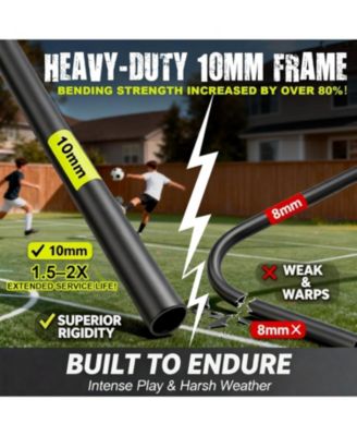 Pro-Grade 4x3ft Pop-Up Soccer Goal for Kids – Durable 5-Layer Tear-Resistant Net & 10mm Poles, Portable Training Set with Size 4 Ball