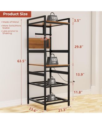 3D Printer Stand with Filament Storage & Power Panel, Metal Frame Workstation