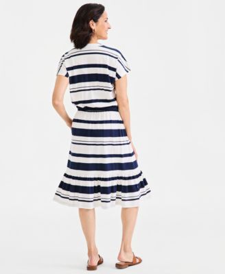Women's Knit Short-Sleeve Midi Dress