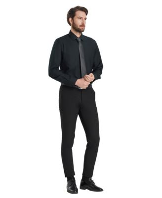 Men's Herringbone Long-Sleeve Dress Shirt