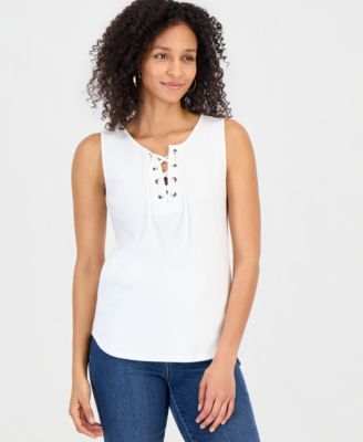 Women's Lace-Up Tank Top