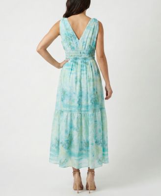 Women's Smocked Waist V-Neck Dress