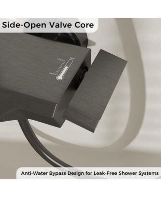 3-Spray Rain Shower Faucet 2.5 GPM & Handheld Combo Kit, 10.63 in. Rain Head