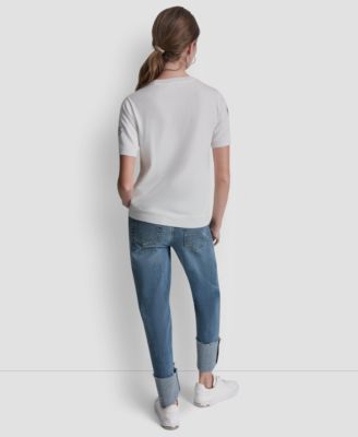 Women's Embellished Logo Crew Neck Sweater