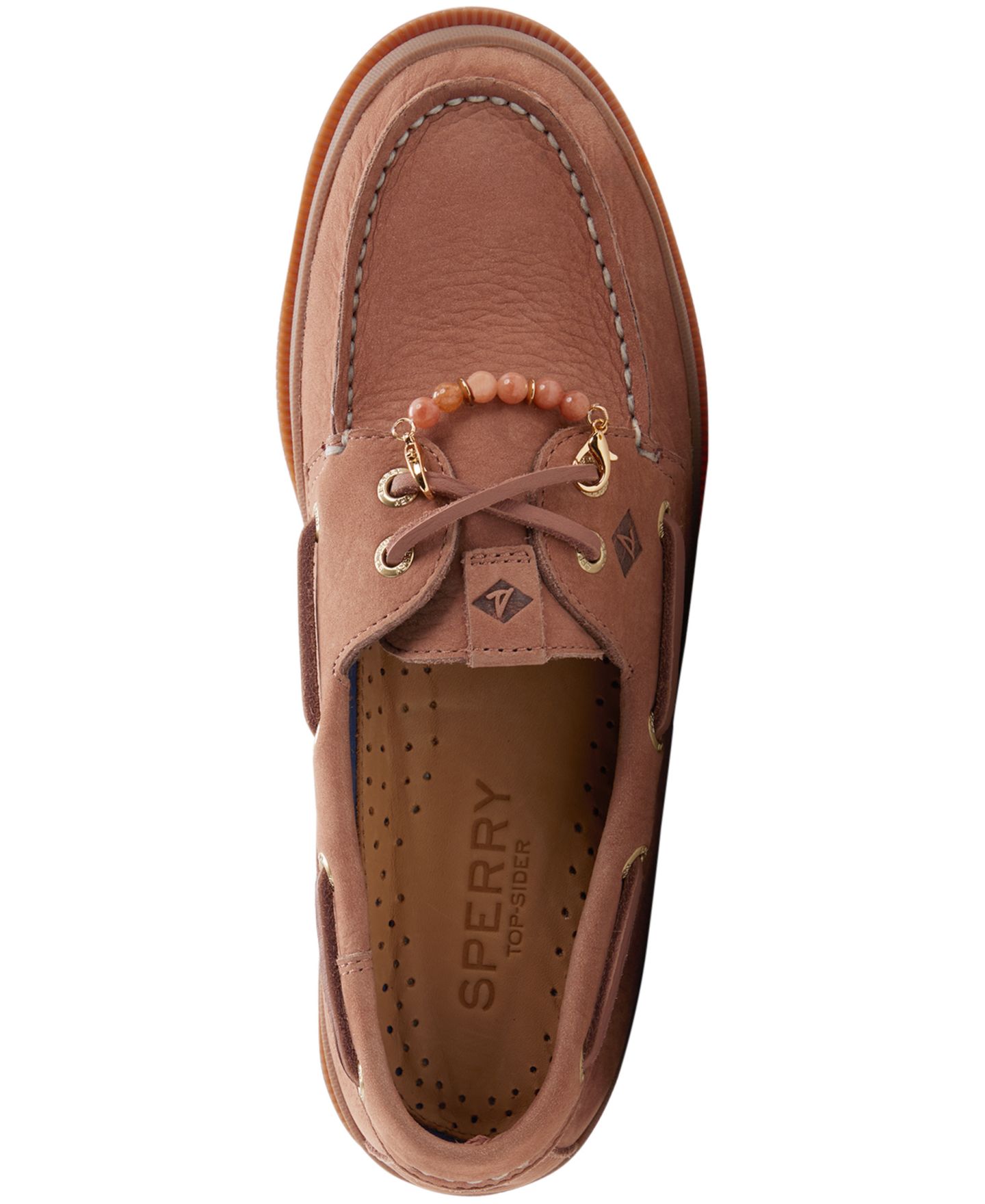 Женские туфли Sperry Authentic Original Two-Eye Mudguard Round Toe Boat, цвет: Amaretto — фото 4