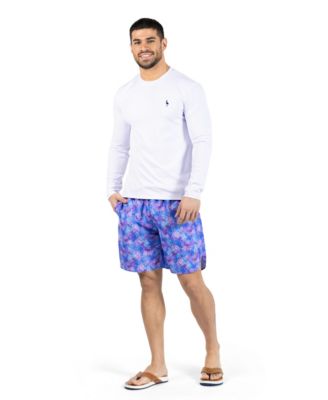 Men's Brushstroke Printed Swim Shorts