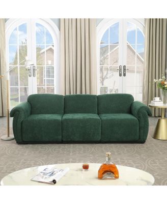 Modular Chenille Sofa with Iron Frame