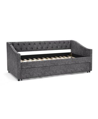 Twin Daybed with USB & Pull-out Bed (81"x42"x30.75")