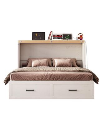 Murphy Bed with Charging Station & Storage Drawer