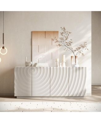 Buffet Cabinet with Storage, 4 Doors, 59" Wide