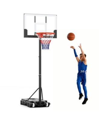 3.3-7 Feet Portable Adjustable Outdoor Kids Basketball Hoop Goal
