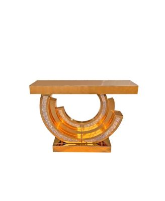 Crushed Diamond Mirrored Console Table