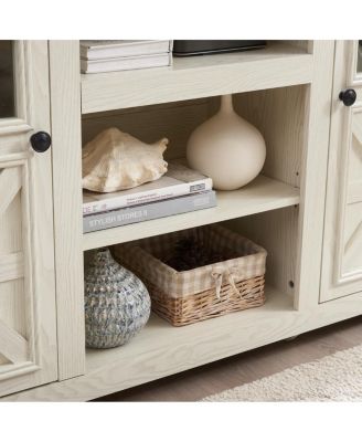 Farmhouse Barn Door TV Stand Media Console