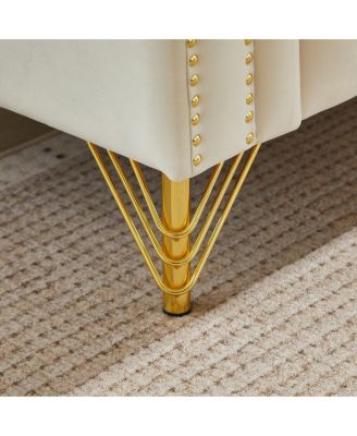 Velvet Fabric Customizable Armrest Sofa