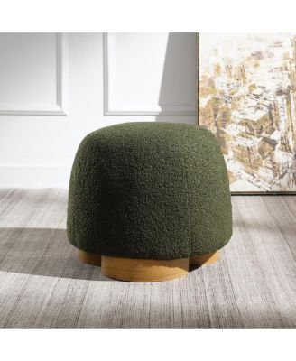 Fully Assembled Teddy Fabric Ottoman Footstool