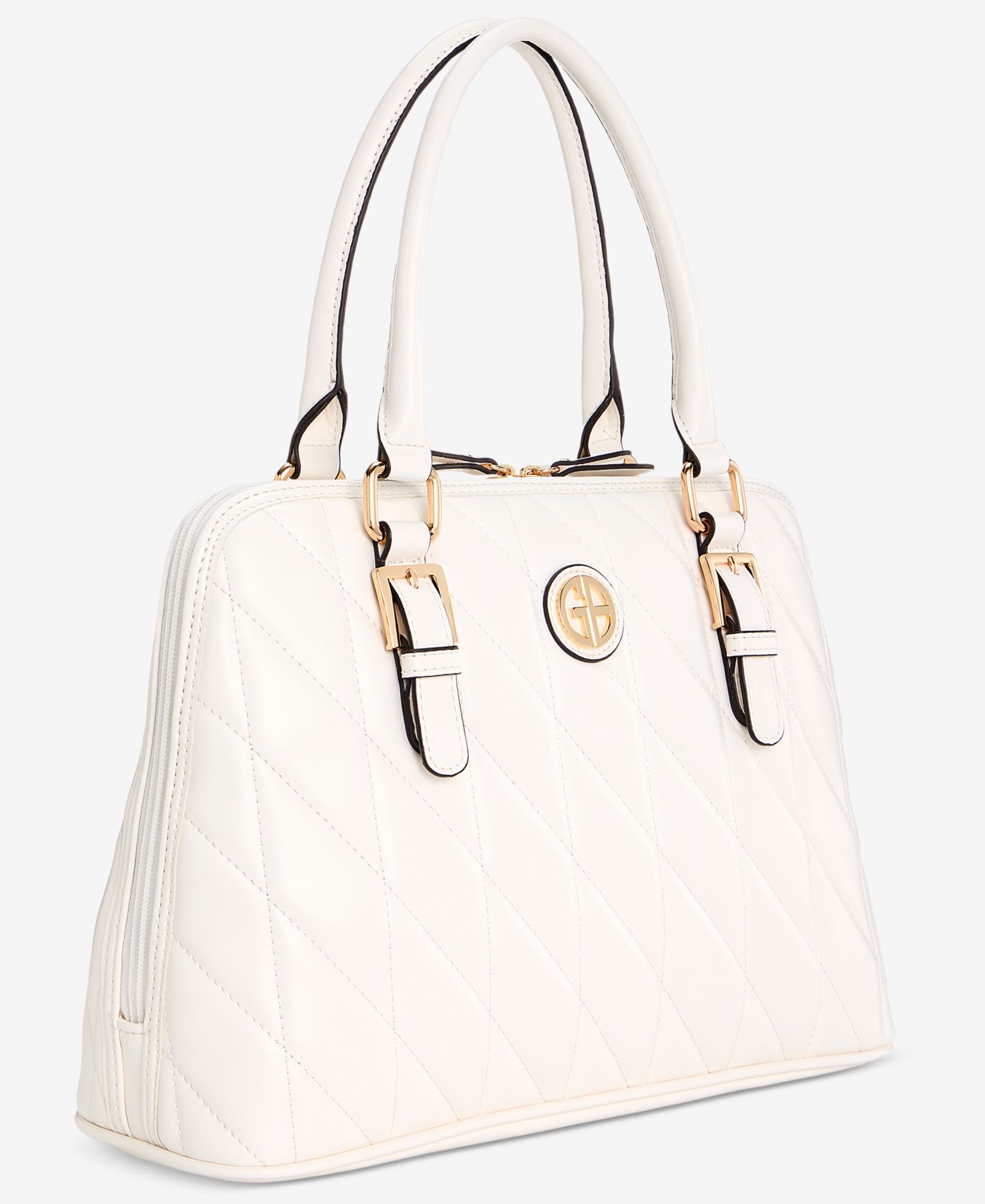 Женская сумка Giani Bernini Quilted Dome Satchel, цвет: Bright Whi — фото 7