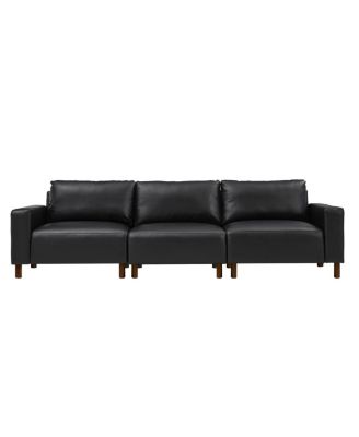 112" Luxury PU Leather Sofa