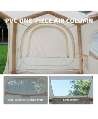 Inflatable Camping Tent - Easy Setup, 4-Season, Waterproof, 4-8 Person