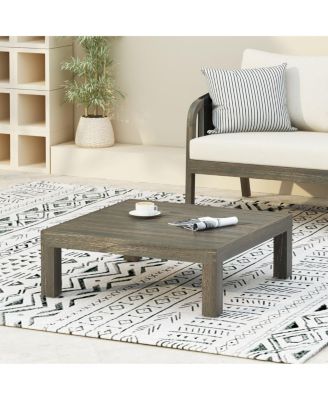 Rustic Acacia Wood Outdoor Coffee Table