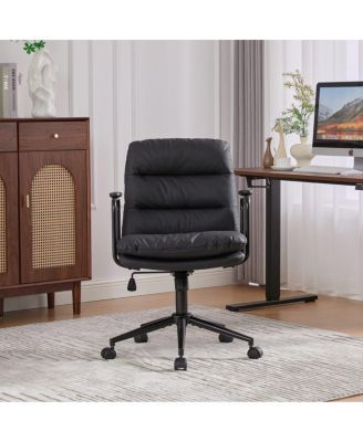 Office Chair, Mid Back Home Office Desk Task Chair with Wheels and Arms