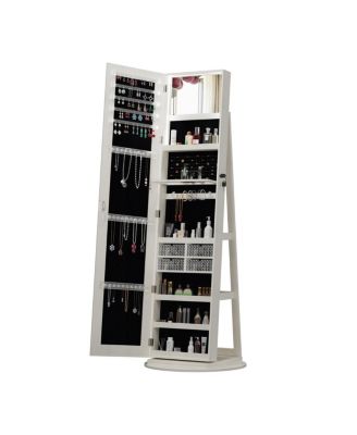 360° Swivel Jewelry Cabinet with Full Length Mirror