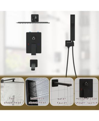 Rainfall Shower System With Handheld Spray And Tub Spray