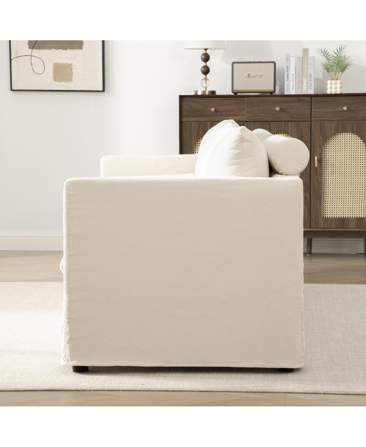 Streamdale Furniture Chenille Double-Seater Sofa with Pillows