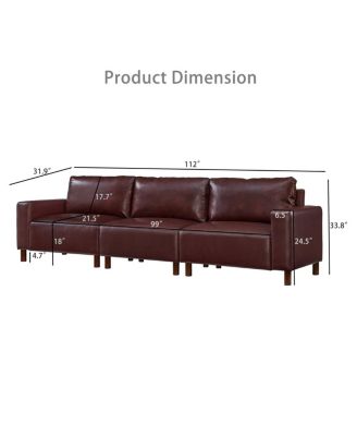 Luxury Faux Leather 2-Piece Sofa & Loveseat Set