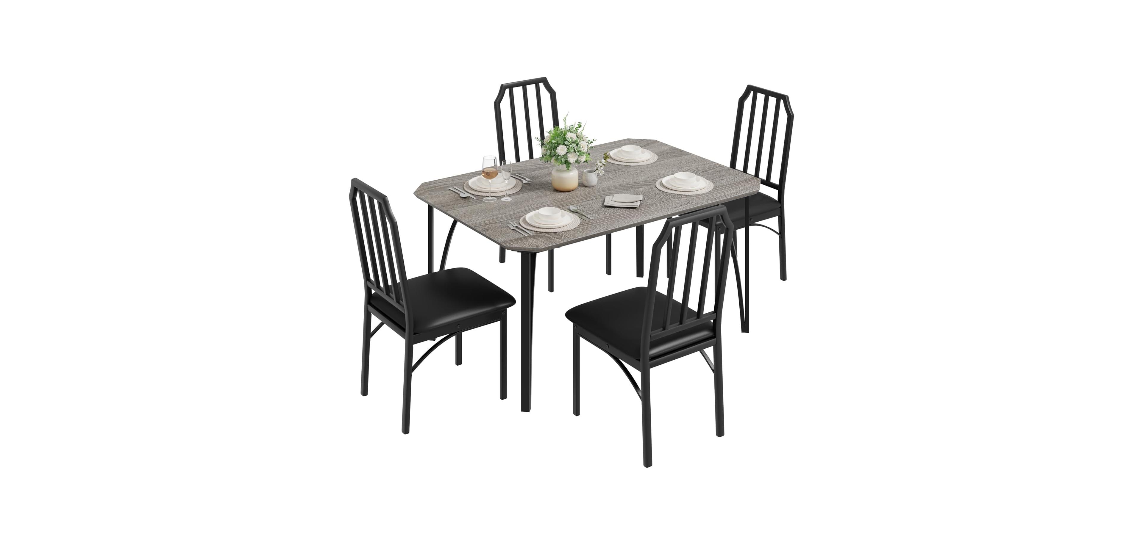 gaomon Dining Room Table Set for 4 Kitchen Table and Chairs Table and Chairs Dining Table with Chairs for Kitchen Dining Room Apartment Breakfast Nook