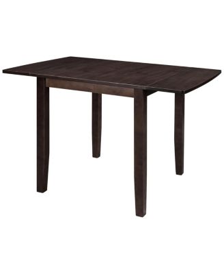 3-Piece Wood Drop Leaf Breakfast Nook Dining Table Set, Espresso