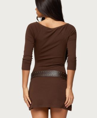 Women's Jadey Boat Neck Mini Dress