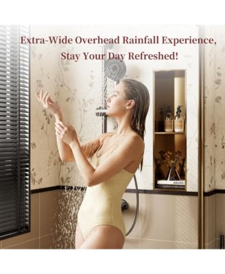 1-Spray Adjustable Height Shower Faucet 2.5 GPM with Piano Button Control and Aluminum Valve