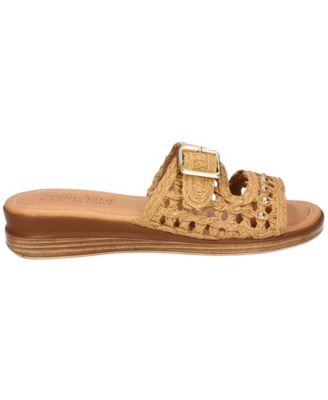 Women's Bar-Italy Slip-On Wedge Sandals